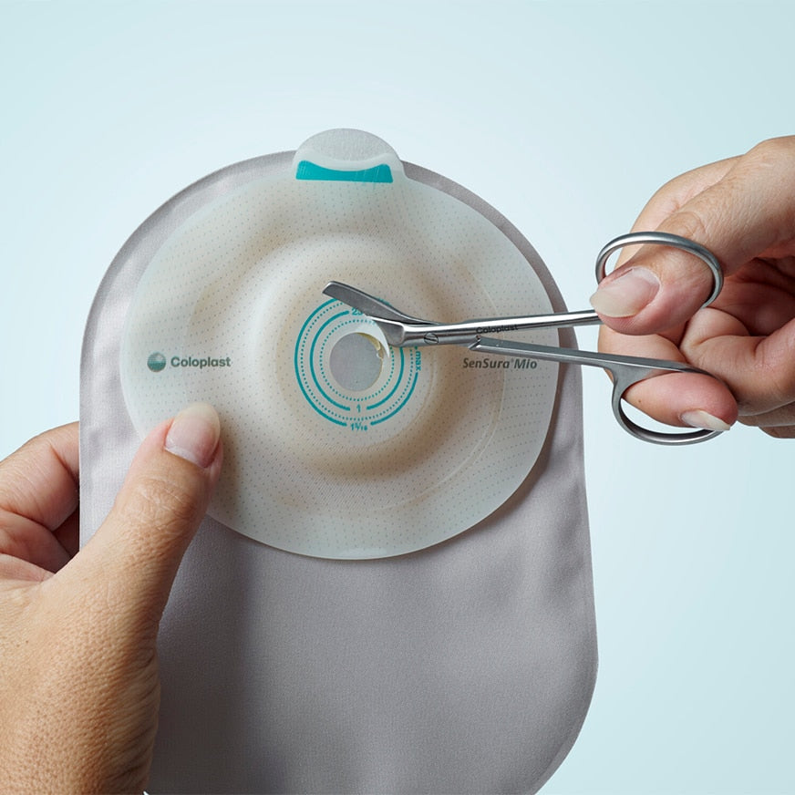 Coloplast Sensura Mio Soft Convex 1-Piece Open with Inspection window Neutral Grey Ostomy Bag 10-50mm 16406 pack of 5