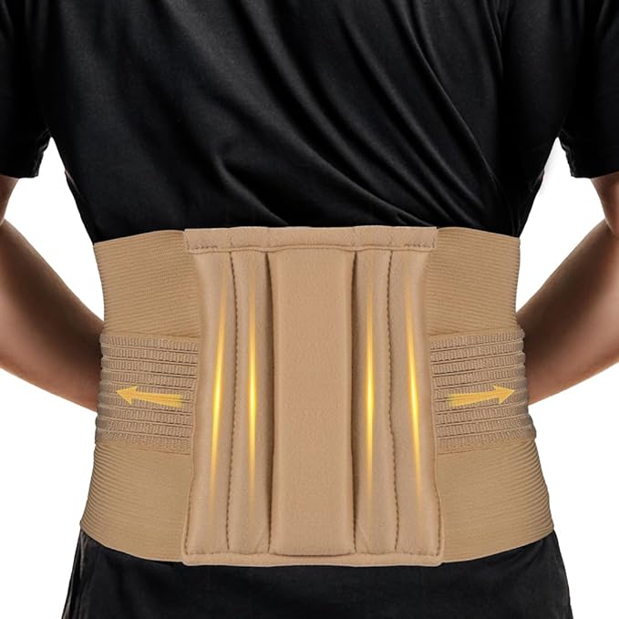 Vissco Sacro Lumbar Belt (Mild Support), Back Support for the Lumbar Spine, Pain Solution for Back and Abdomen - XXL (Beige)