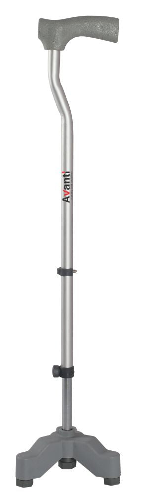 Vissco Avanti L Shape Tripod Stick for Physically Challeged | Light Weight & Adjustable Height (Grey)