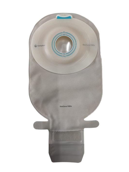 Coloplast Sensura Mio Deep Convex 1-Piece Open with Inspection window Neutral Grey Ostomy Bag 31-43mm 16447 pack of 10