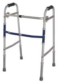 Dura lite Walker (Aluminium) for Elderly & Physically Challenged | Foldable |Light Weight & Adjustable Height (Grey)