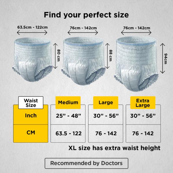 Buy Friends Overnight Adult Diaper Pants M - L Pack Of 10 Online | Flipkart  Health+